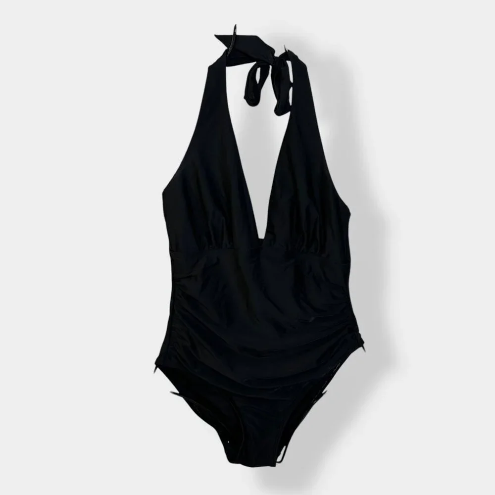 DKNY Black Lowcut One Piece Suit‎